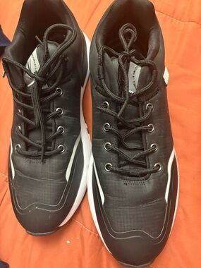 Versace Jeans Collection Black and White Men's Lace-Up Sneakers. Size 9.
